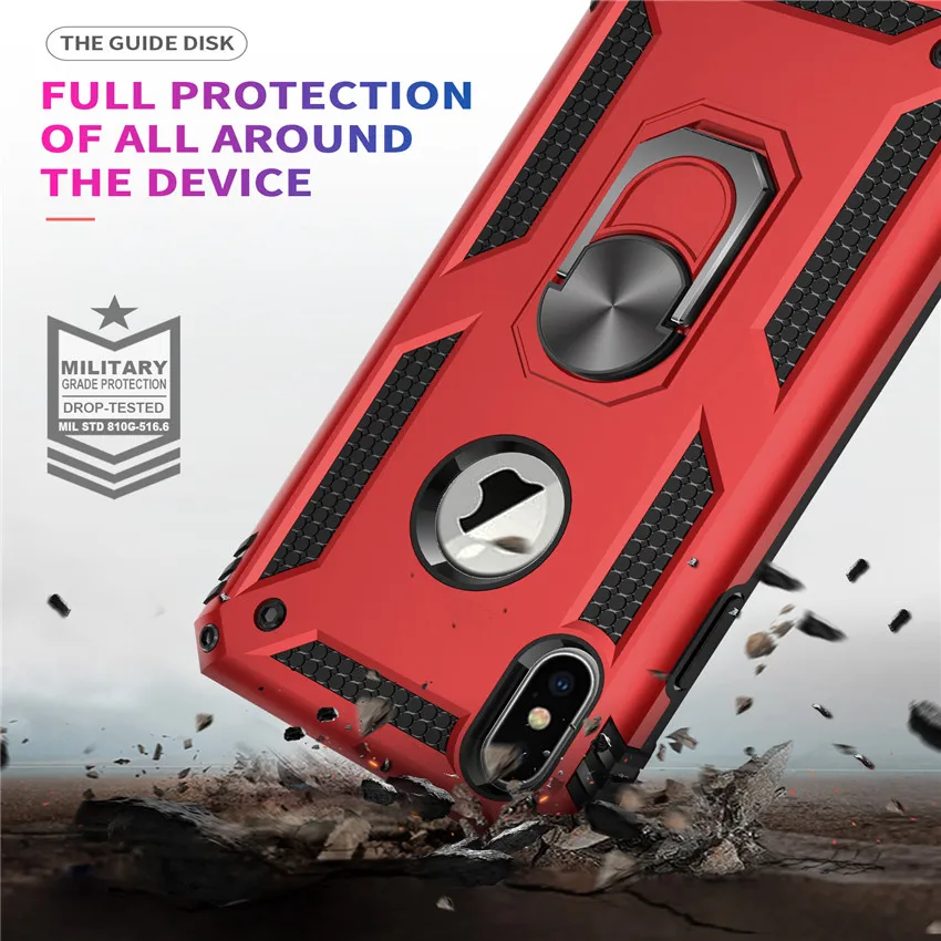 Luxury Hybrid Armor Phone Case Suitable for Iphone X XR XS MAX 8 7 Plus shock Magnet Metal Ring phone case
Luxury Hybrid Armor Phone Case Suitable for Iphone X XR XS MAX 8 7 Plus shock Magnet Metal Ring phone case