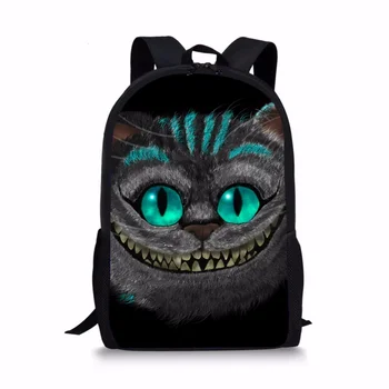 2019 New Alice Cheshire Cat School Bags Cartoon Children Backpack SchoolBags for Girls Boys Orthopedic Packbag Mochila Escolar