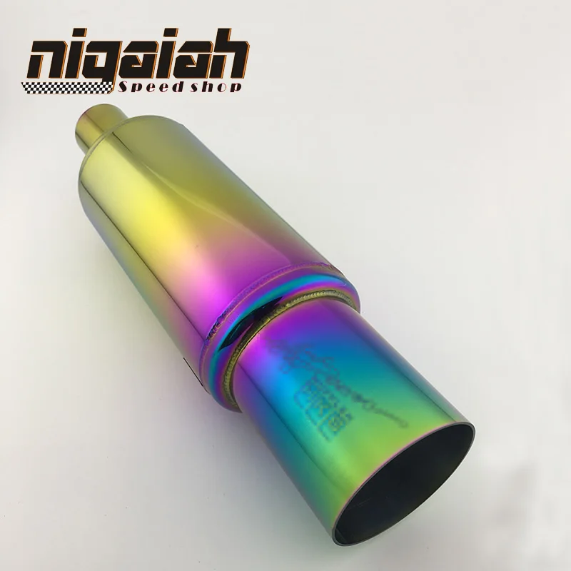 Inlet: 51mm inlet High Power Universal 304 Stainless Steel Exhaust Pipe Chrome Racing Muffler Tip Rainbow Car Exhaust Pipe
Inlet: 51mm inlet High Power Universal 304 Stainless Steel Exhaust Pipe Chrome Racing Muffler Tip Rainbow Car Exhaust Pipe