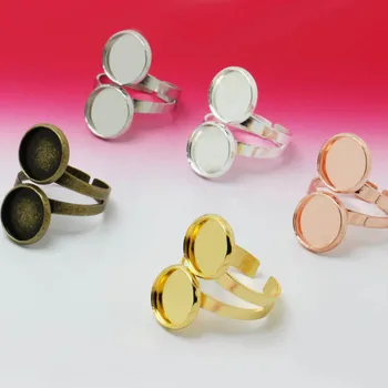 Blank Ring Settings with 10mm 12mm Double Round Bezel Cabochons OPen Men's Jewelry Rings Bases DIY Findings Multi-color Plated
Blank Ring Settings with 10mm 12mm Double Round Bezel Cabochons OPen Men's Jewelry Rings Bases DIY Findings Multi-color Plated