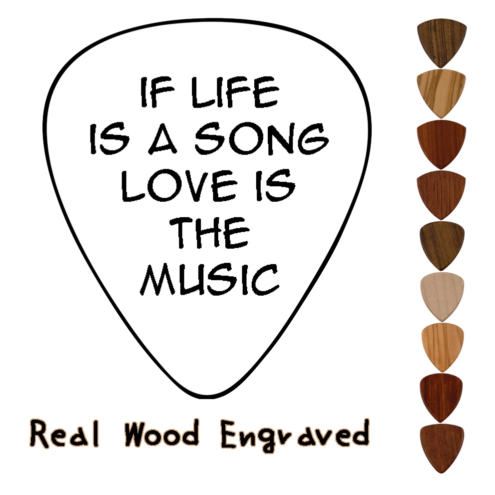 If life is a song love is the music wood guitar pick traditional style Personalized Custom Keepsake bass pick Acoustic Plectrum
If life is a song love is the music wood guitar pick traditional style Personalized Custom Keepsake bass pick Acoustic Plectrum