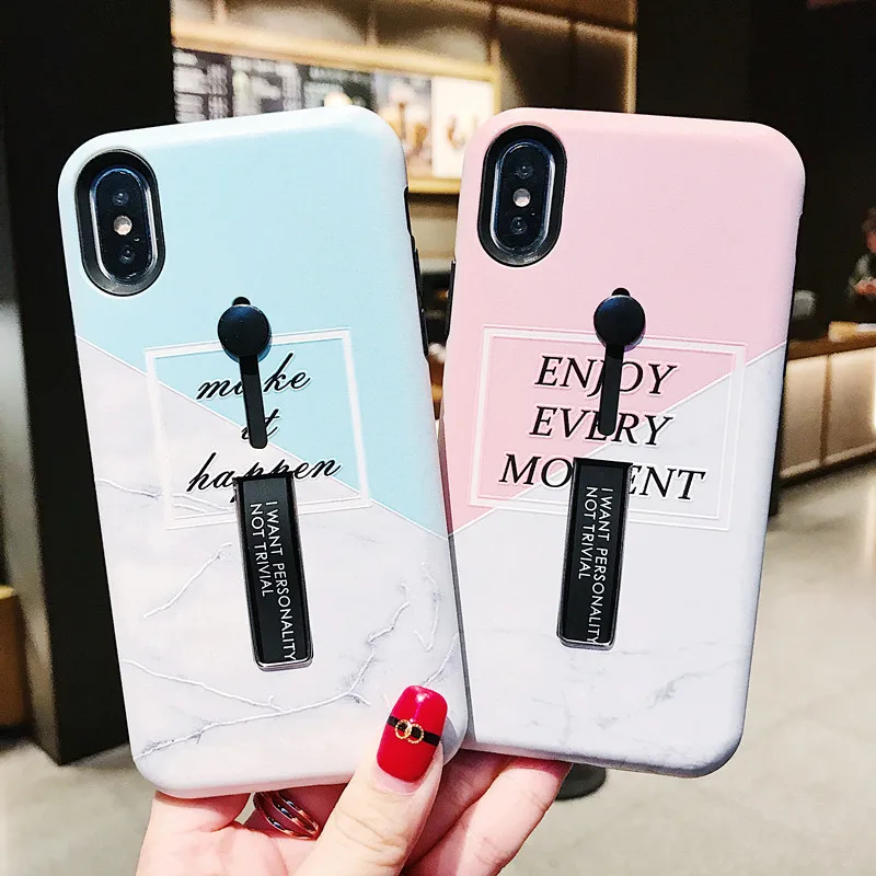 Splice Marble Soft Silicon Case For iPhone XR Hide Ring Stand Holder Phone Cases For iPhone X 8 7 6 6s Plus letter Back Cover 6s
Splice Marble Soft Silicon Case For iPhone XR Hide Ring Stand Holder Phone Cases For iPhone X 8 7 6 6s Plus letter Back Cover 6s