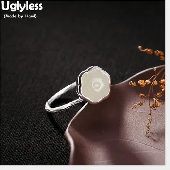 Uglyless 100% Real Solid 925 Sterling Silver Lotus Open Rings for Women Natural Jade Flower Open Finger Ring Fine Jewelry Bijoux
Uglyless 100% Real Solid 925 Sterling Silver Lotus Open Rings for Women Natural Jade Flower Open Finger Ring Fine Jewelry Bijoux