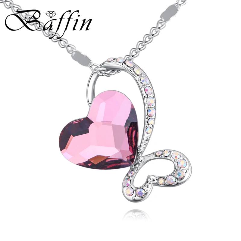 BAFFIN Made With Austria ELEMENTS Crystal Heart Pendant Necklaces Silver Color Chain Jewelry Romantic Valentine's Day Gifts
BAFFIN Made With Austria ELEMENTS Crystal Heart Pendant Necklaces Silver Color Chain Jewelry Romantic Valentine's Day Gifts