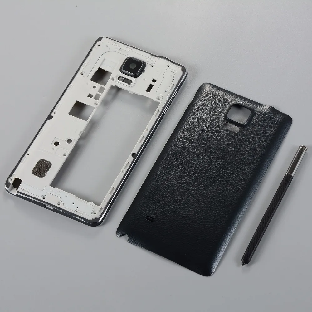 Чехол для Samsung Galaxy Note 4 N910F N910A N910P N910C задняя крышка батарейного отсека + средняя