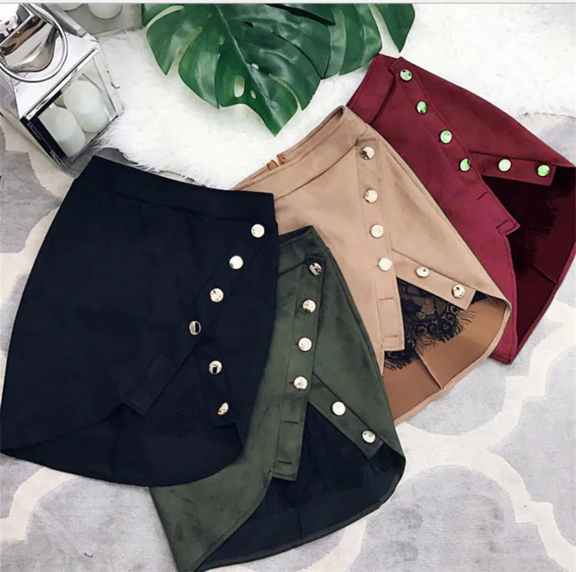 New Women Ladies High Waist Pencil Skirts button lace patchwork Bodycon Suede Leather split Mini Skirt
New Women Ladies High Waist Pencil Skirts button lace patchwork Bodycon Suede Leather split Mini Skirt