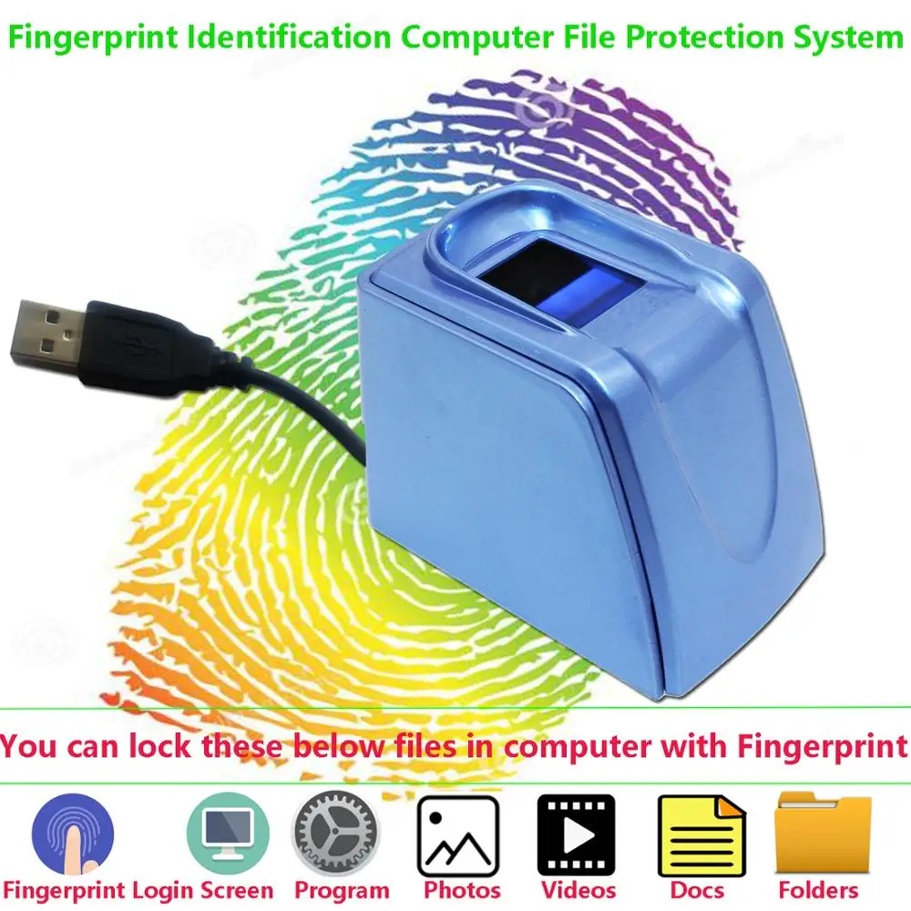 Сканер отпечатков пальцев для компьютера Блокировка входа папки файлов фото