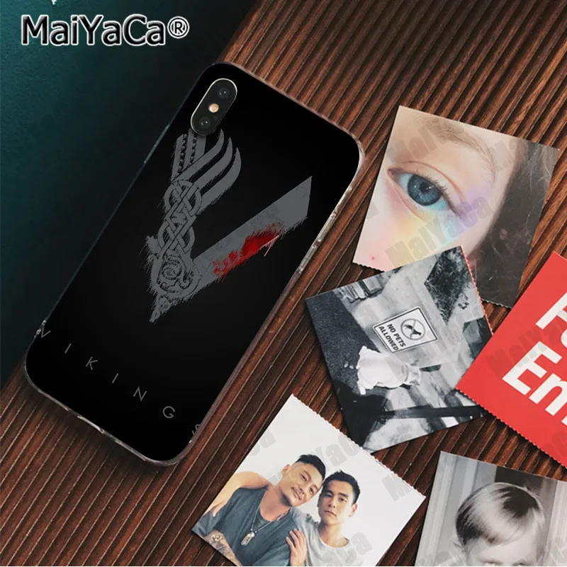 MaiYaCa vikings serie Colorful Cute Phone Accessories Case for iPhone X XS MAX 6 6S 7 7plus 8 8Plus 5 5S XR cover