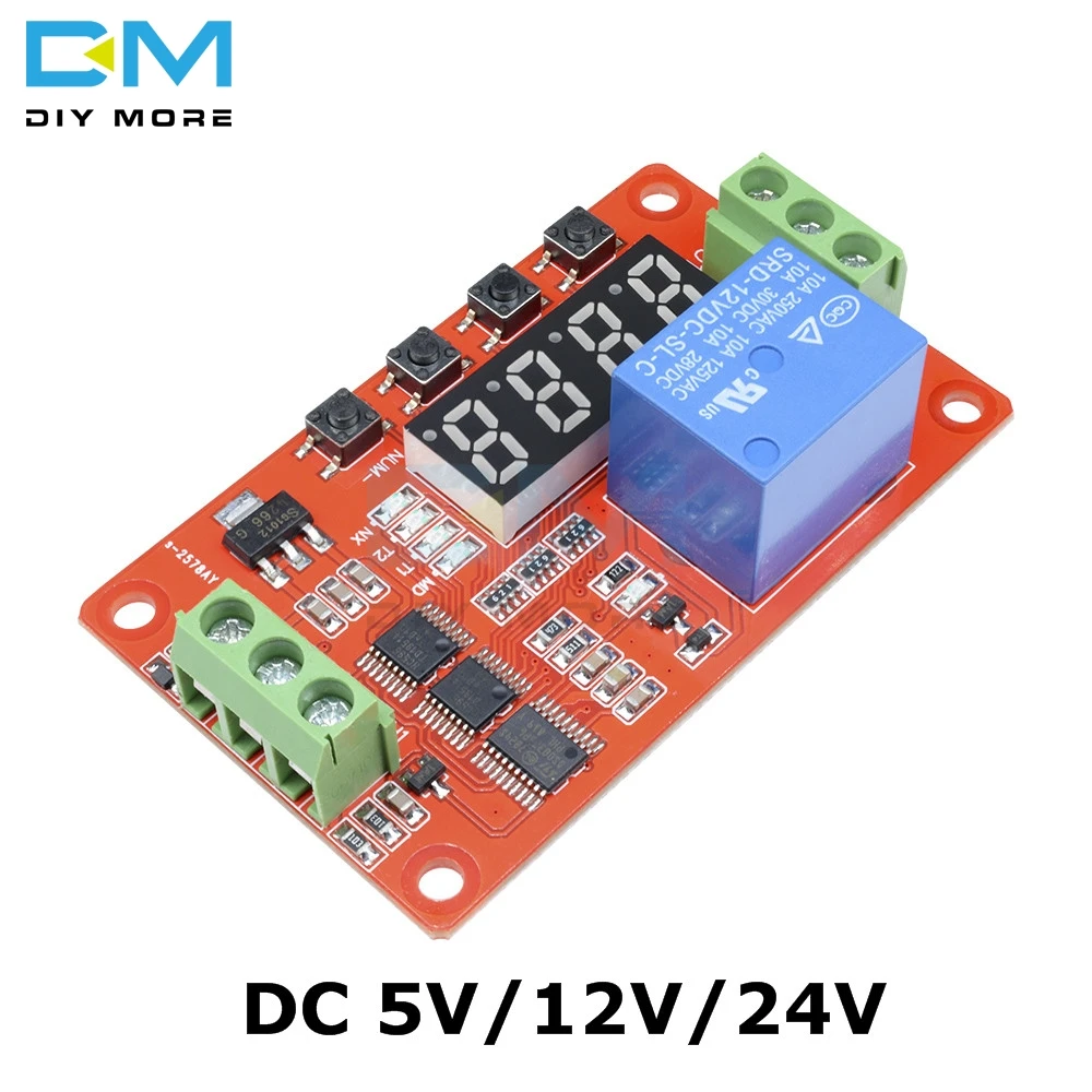 DC 5V/12V/24V Multifunction Self-lock Relay PLC Digital Display Cycle Delay Time Timer Switch Module PLC Home Automation Module
DC 5V/12V/24V Multifunction Self-lock Relay PLC Digital Display Cycle Delay Time Timer Switch Module PLC Home Automation Module