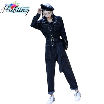 2019 autumn denim jumpsuit women lapel single-breasted Slim fashion tooling jumpsuit spring new ladies casual jumpsuit WIN134
2019 autumn denim jumpsuit women lapel single-breasted Slim fashion tooling jumpsuit spring new ladies casual jumpsuit WIN134