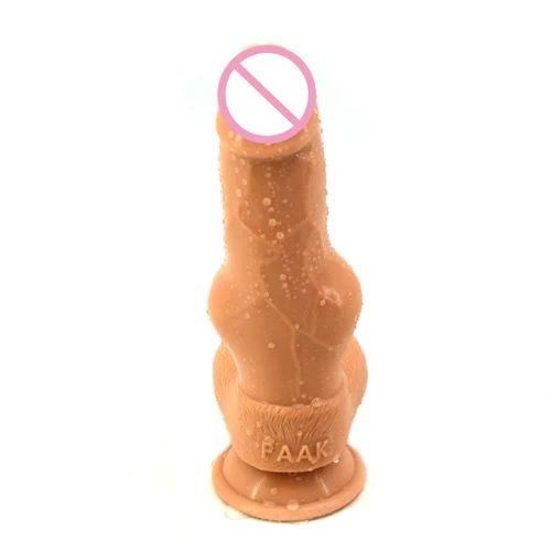 Super Durable Wolf Animal Silicone Dildo Realistic Glans Penis Max Width 2.56inch Sex Toy Design -G125 For woman Suction Cup