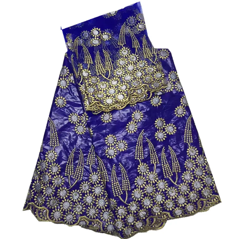 African bazin riche fabric match embroidered french net lace blouse with beautiful beads for wedding in royalbule HR48-44
African bazin riche fabric match embroidered french net lace blouse with beautiful beads for wedding in royalbule HR48-44