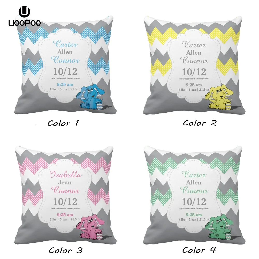 Custom Pillow Cover Baby Birth Cute Chevron Elephant Printed Blue Cushion Cover For Kids Polyester Pillow Case For Baby Room
Custom Pillow Cover Baby Birth Cute Chevron Elephant Printed Blue Cushion Cover For Kids Polyester Pillow Case For Baby Room