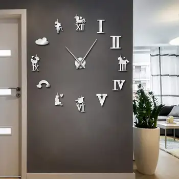 1Piece DIY Rainbow Cloud Magical Unicorns Wall Clock Modern Design Unicorn Large Frameless Giant Home Decor Wall Watch Art Clock
1Piece DIY Rainbow Cloud Magical Unicorns Wall Clock Modern Design Unicorn Large Frameless Giant Home Decor Wall Watch Art Clock