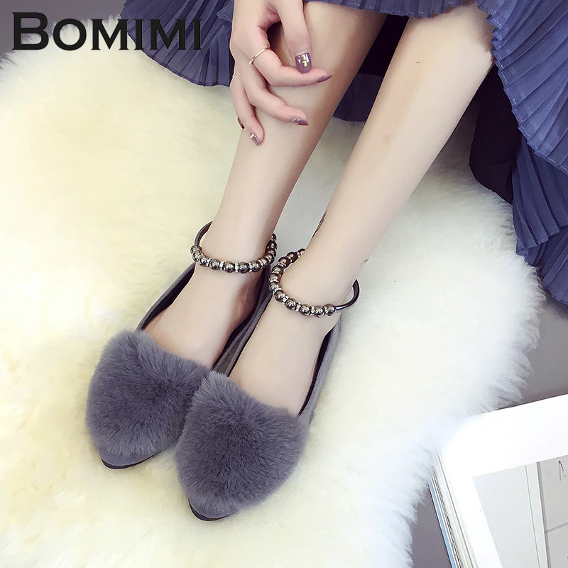 BOMIMI Women Flat Shoe Fur flats belt buckle design shoes autumn moccasins feather fur loafers slip on shoes rabbit hairs shoes
BOMIMI Women Flat Shoe Fur flats belt buckle design shoes autumn moccasins feather fur loafers slip on shoes rabbit hairs shoes