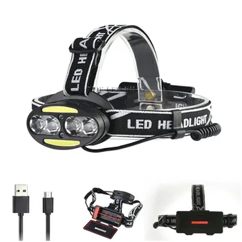 Headlight 40000Lumen Headlamp 4*T6+2*COB+2*Red LED Head Lamp Flashlight Torch Lanterna head light with 18650 battery charger 
Headlight 40000Lumen Headlamp 4*T6+2*COB+2*Red LED Head Lamp Flashlight Torch Lanterna head light with 18650 battery charger