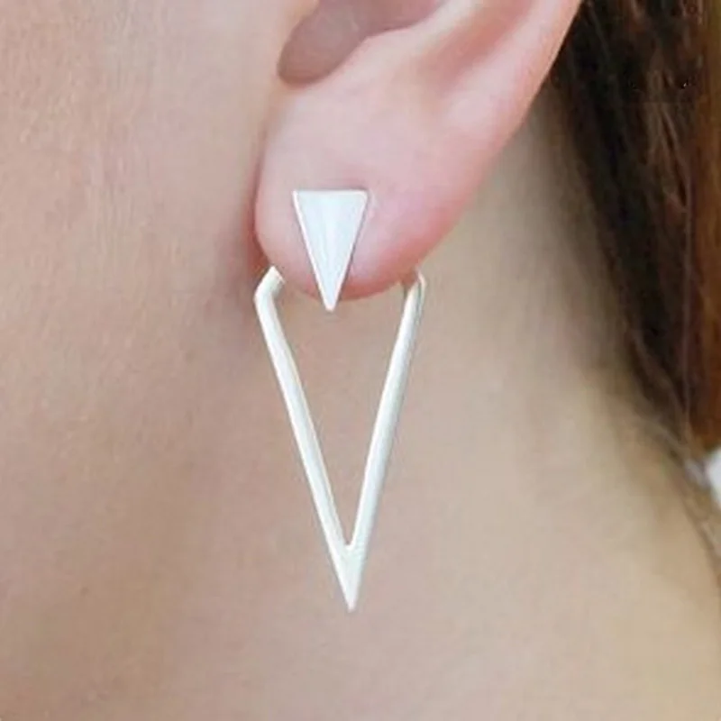 Geometric Triangle Stud Earrings For Women Simple Silver and Gold Color Steampunk Earing Jewelry Fashion Brincos Jewellery XE133
Geometric Triangle Stud Earrings For Women Simple Silver and Gold Color Steampunk Earing Jewelry Fashion Brincos Jewellery XE133