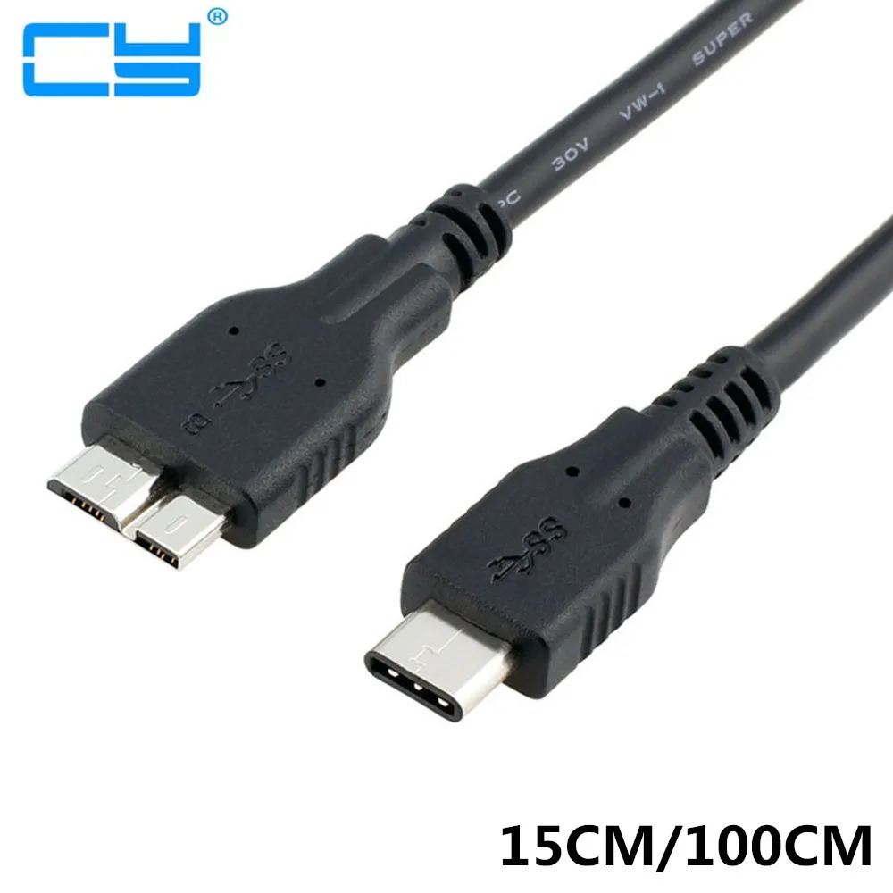 USB 3.1 Type-C to USB 3.0 Micro B Cable Connector For Hard Drive Smartphone CELL PHONE PC 15cm 100cm
USB 3.1 Type-C to USB 3.0 Micro B Cable Connector For Hard Drive Smartphone CELL PHONE PC 15cm 100cm