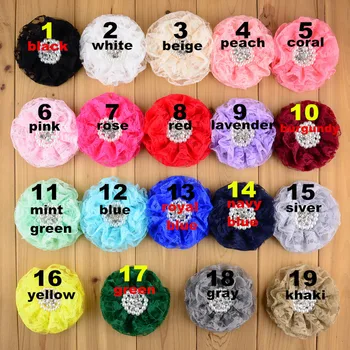 DHL Free shipping, 200 pcs/lot , 3.5" Ruffled Lace Fabric Flowers w/ rhinestones pearls center, Hair Appliques Accessories
DHL Free shipping, 200 pcs/lot , 3.5" Ruffled Lace Fabric Flowers w/ rhinestones pearls center, Hair Appliques Accessories