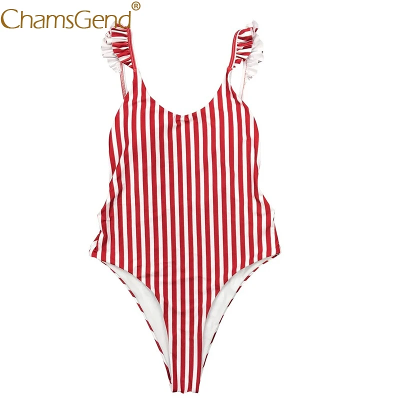 Cute Red Striped Bikini Women Ruffle Sleeve V Neck Padded One Piece Swimsuit Bathing Suits Sexy Backless Bodysuit Jumpsuit 907
Cute Red Striped Bikini Women Ruffle Sleeve V Neck Padded One Piece Swimsuit Bathing Suits Sexy Backless Bodysuit Jumpsuit 907