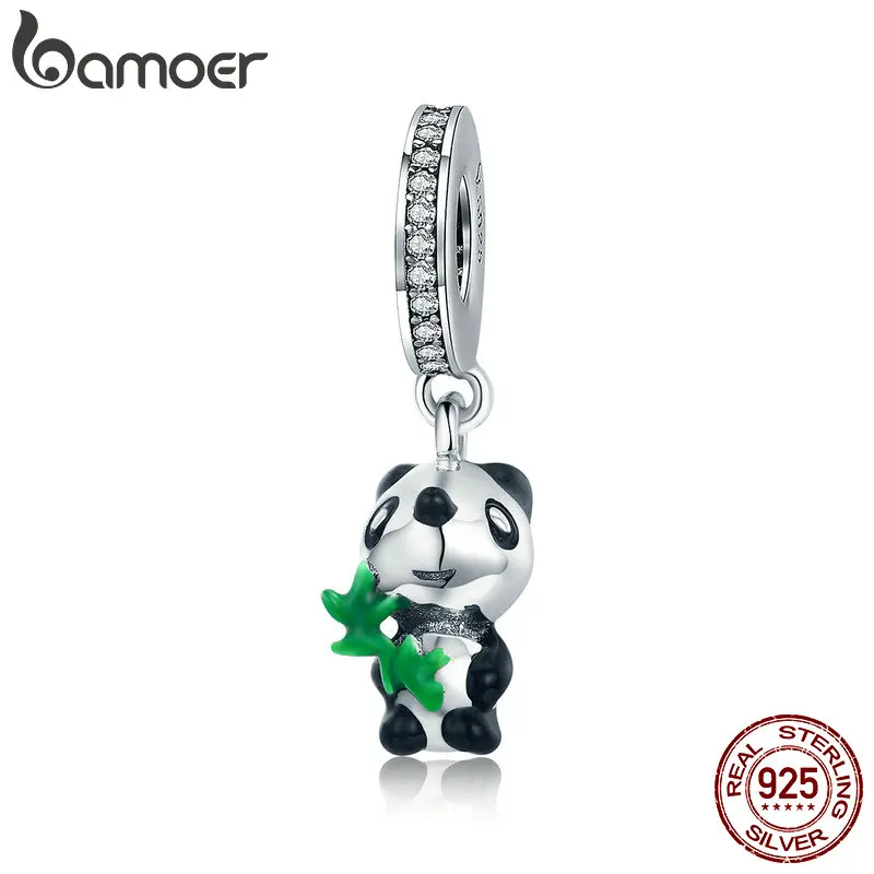 BAMOER Authentic 925 Sterling Silver Cute Panda with Bamboo Charm Pendant fit Charm Bracelet for Women DIY Jewelry Making SCC548
BAMOER Authentic 925 Sterling Silver Cute Panda with Bamboo Charm Pendant fit Charm Bracelet for Women DIY Jewelry Making SCC548