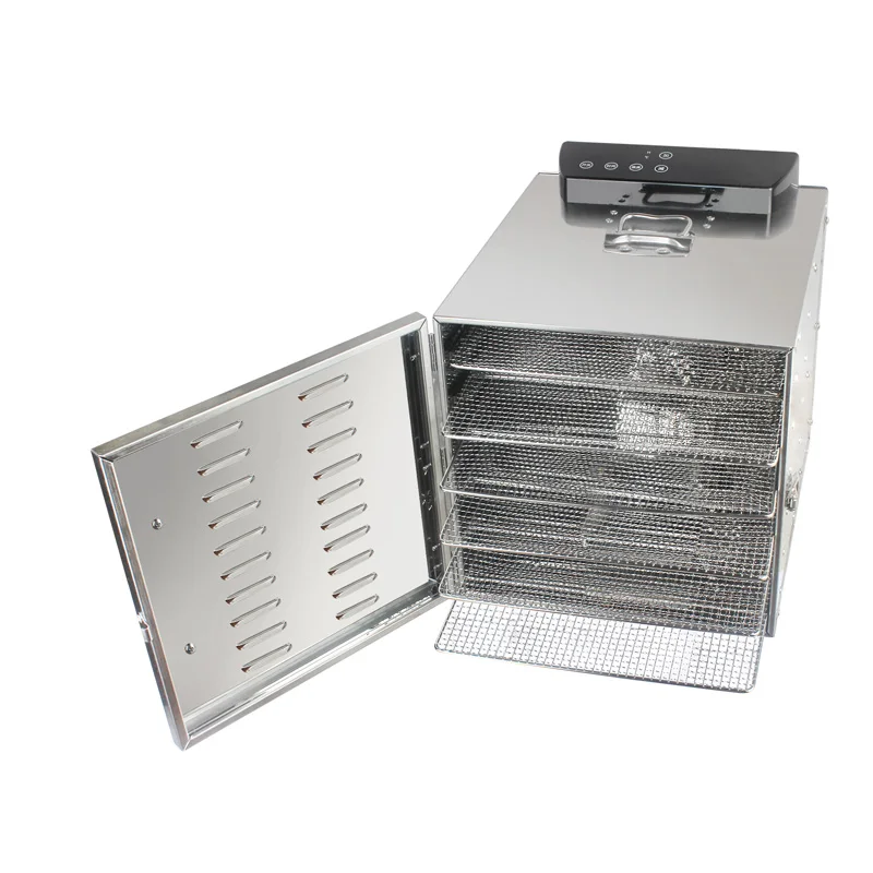 Level 6 Stainless Steel Household Dryer Dried Fruit Machine Fruit Vegetables Meat Pet Food Food Dehydration Air Dryer
Level 6 Stainless Steel Household Dryer Dried Fruit Machine Fruit Vegetables Meat Pet Food Food Dehydration Air Dryer