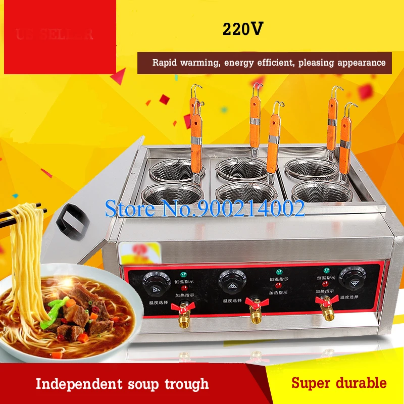220V 6 Holes Noodles Cooker Machine Multifunctional Snack Equipment Cooking Tool Household/Restaurant Kitchen Pasta Cooker
220V 6 Holes Noodles Cooker Machine Multifunctional Snack Equipment Cooking Tool Household/Restaurant Kitchen Pasta Cooker