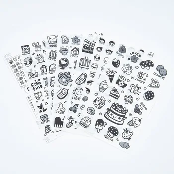 6pcs Black white little icon pvc Transparent Organizer Calendar Diary Book Planner Sticker Scrapbook Decoration papeleria sale
6pcs Black white little icon pvc Transparent Organizer Calendar Diary Book Planner Sticker Scrapbook Decoration papeleria sale