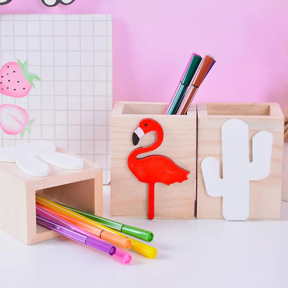 Durable Wooden Flamingo Cactus Square Pen Holder Box Pencil Storage Stand Desk Decor
Durable Wooden Flamingo Cactus Square Pen Holder Box Pencil Storage Stand Desk Decor