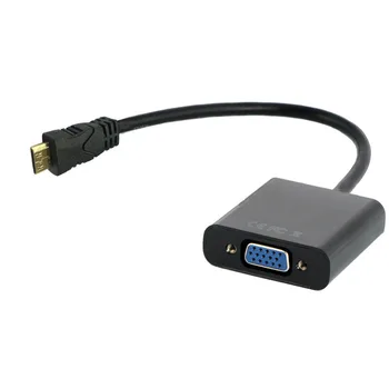 1080P Mini HDMI to VGA Converter Adapter - Black
1080P Mini HDMI to VGA Converter Adapter - Black