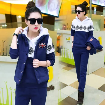 Fashion Winter Women 3 Pieces Set Letter Print Tops+Sweatshirt Coat+Pants Casual Female Tracksuit Thicker Suit Plus Size
Fashion Winter Women 3 Pieces Set Letter Print Tops+Sweatshirt Coat+Pants Casual Female Tracksuit Thicker Suit Plus Size