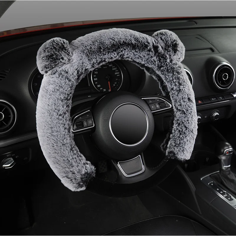 AUTOYOUTH Winter Plush Car Steering Wheel Cover Wool Steering Wheel Cover For 38cm Color Gray Black Funda Volante Car Covers
AUTOYOUTH Winter Plush Car Steering Wheel Cover Wool Steering Wheel Cover For 38cm Color Gray Black Funda Volante Car Covers