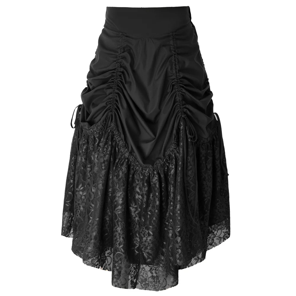 BP Women Retro clothes Gothic skirt vintage Victorian Steampunk floral Lace Patchwork Ruching Skirt faldas largas elegantes
BP Women Retro clothes Gothic skirt vintage Victorian Steampunk floral Lace Patchwork Ruching Skirt faldas largas elegantes