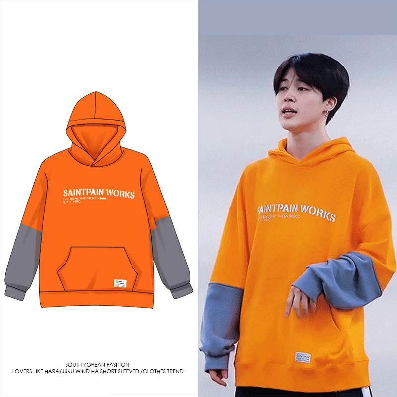kpop Hoodies JIMIN Same Style Spring Harajuku Printed Fashion Sweatshirt Fans Men Orange Patchwork Coat moletom masculino
kpop Hoodies JIMIN Same Style Spring Harajuku Printed Fashion Sweatshirt Fans Men Orange Patchwork Coat moletom masculino