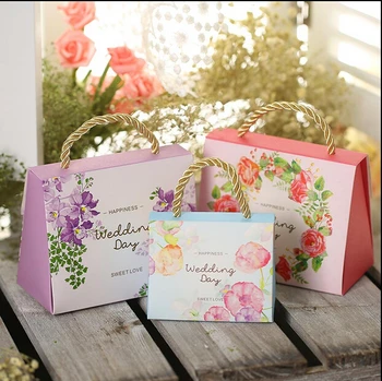 Free Shipping 50pcs/lot Romantic Flower Candy Box Handle Candy Bag 2016 New Design
Free Shipping 50pcs/lot Romantic Flower Candy Box Handle Candy Bag 2016 New Design