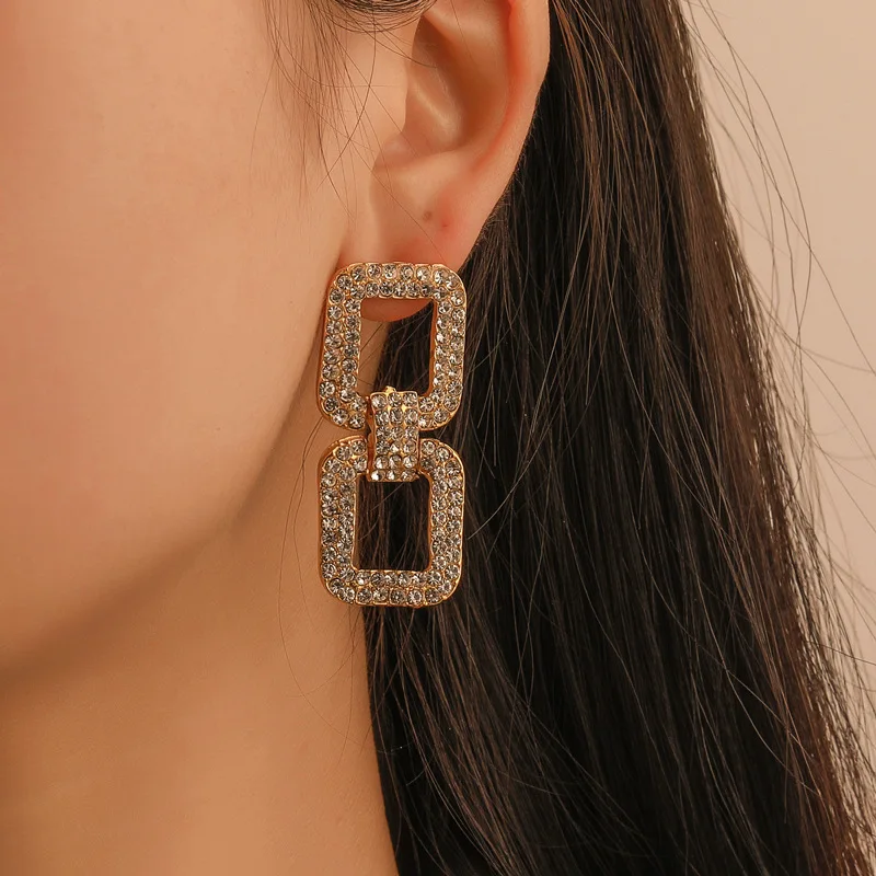 Fashion Jewelry 2019 Geometric Square Long Drop Dangle Women's Earrings Exquisite Jewelry For Wedding Party
Fashion Jewelry 2019 Geometric Square Long Drop Dangle Women's Earrings Exquisite Jewelry For Wedding Party