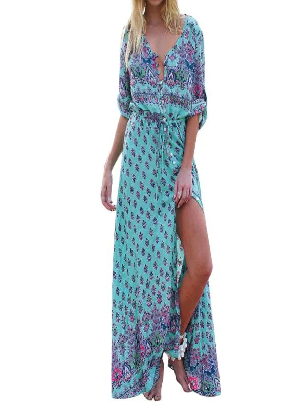 JAYCOSIN Summer Style Floral Print Dress Women Beach BOHO Maxi Long Sundress Girls Ladies V-neck Short Sleeve Casual Dress Party
JAYCOSIN Summer Style Floral Print Dress Women Beach BOHO Maxi Long Sundress Girls Ladies V-neck Short Sleeve Casual Dress Party