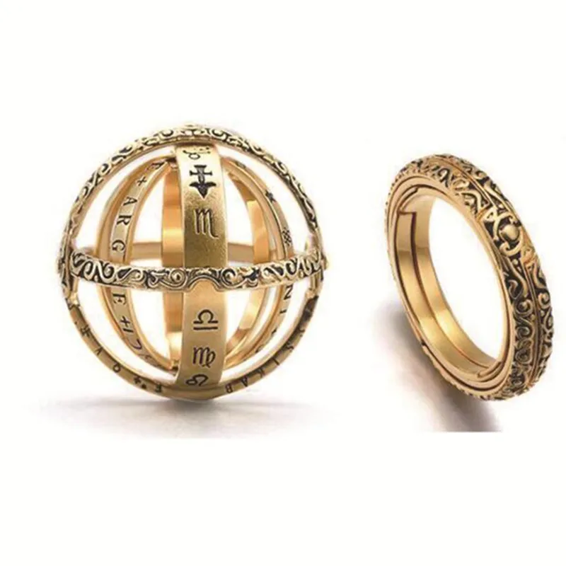 100pcs/lot Wholesale Two Colors Astronomical Ring Sphere Ball Ring Complex Rotating Cosmic Ring Couple Lover Jewelry
100pcs/lot Wholesale Two Colors Astronomical Ring Sphere Ball Ring Complex Rotating Cosmic Ring Couple Lover Jewelry