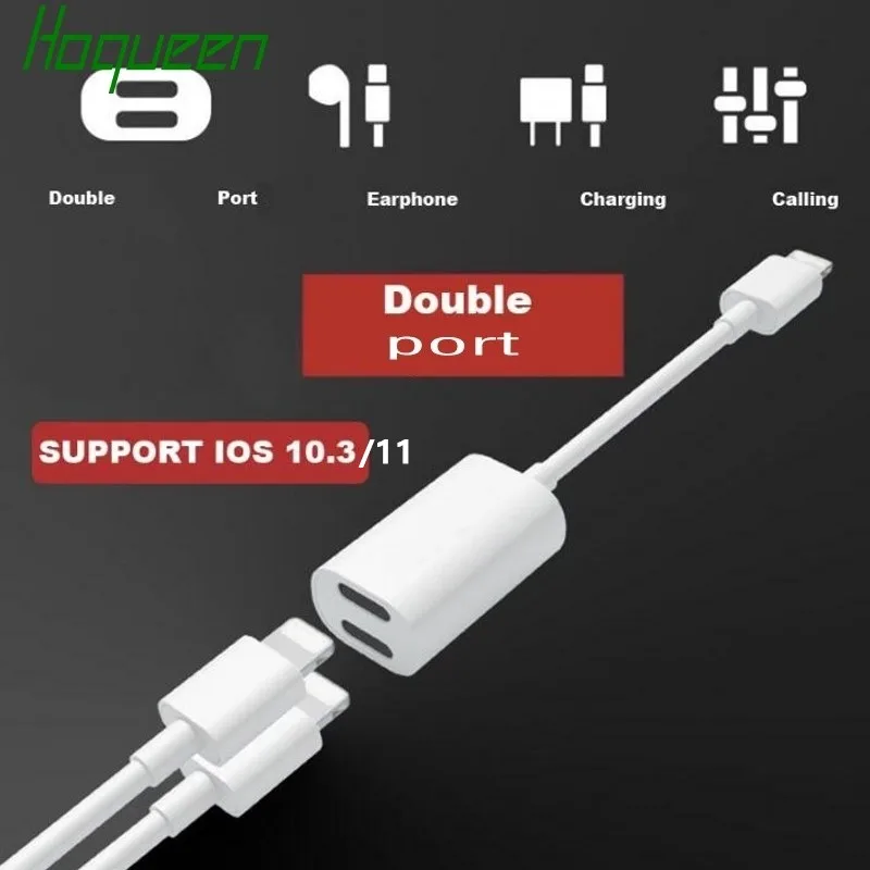 Hoqueen 2 in 1 Charger Audio Cable Adapter Connector for iPhone 7 7 Plus Music Phone Call Support IOS 10.3/11
Hoqueen 2 in 1 Charger Audio Cable Adapter Connector for iPhone 7 7 Plus Music Phone Call Support IOS 10.3/11