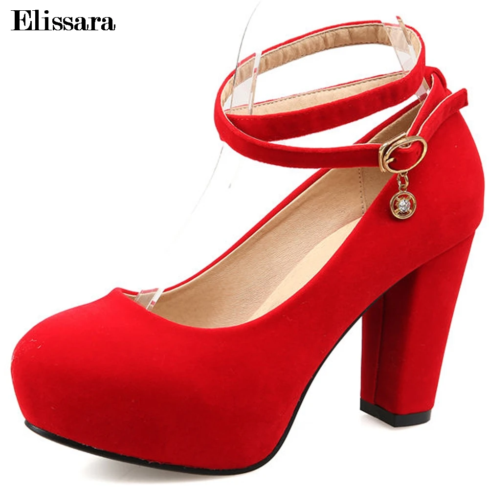 Women's High-Heeled Pumps Female Shoes for Woman Platform Ankle Strap Round Toe Wedding Party Shoes Plus Size 34-43 Elissara
Women's High-Heeled Pumps Female Shoes for Woman Platform Ankle Strap Round Toe Wedding Party Shoes Plus Size 34-43 Elissara
