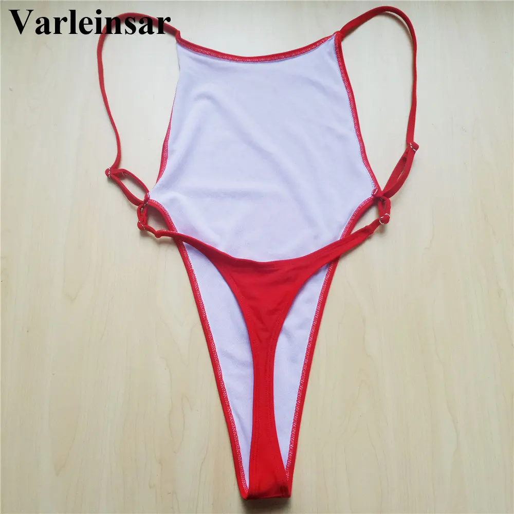 2019 Wholesale Bather 2017 Sexy High Cut One Piece Swimsuit Backless