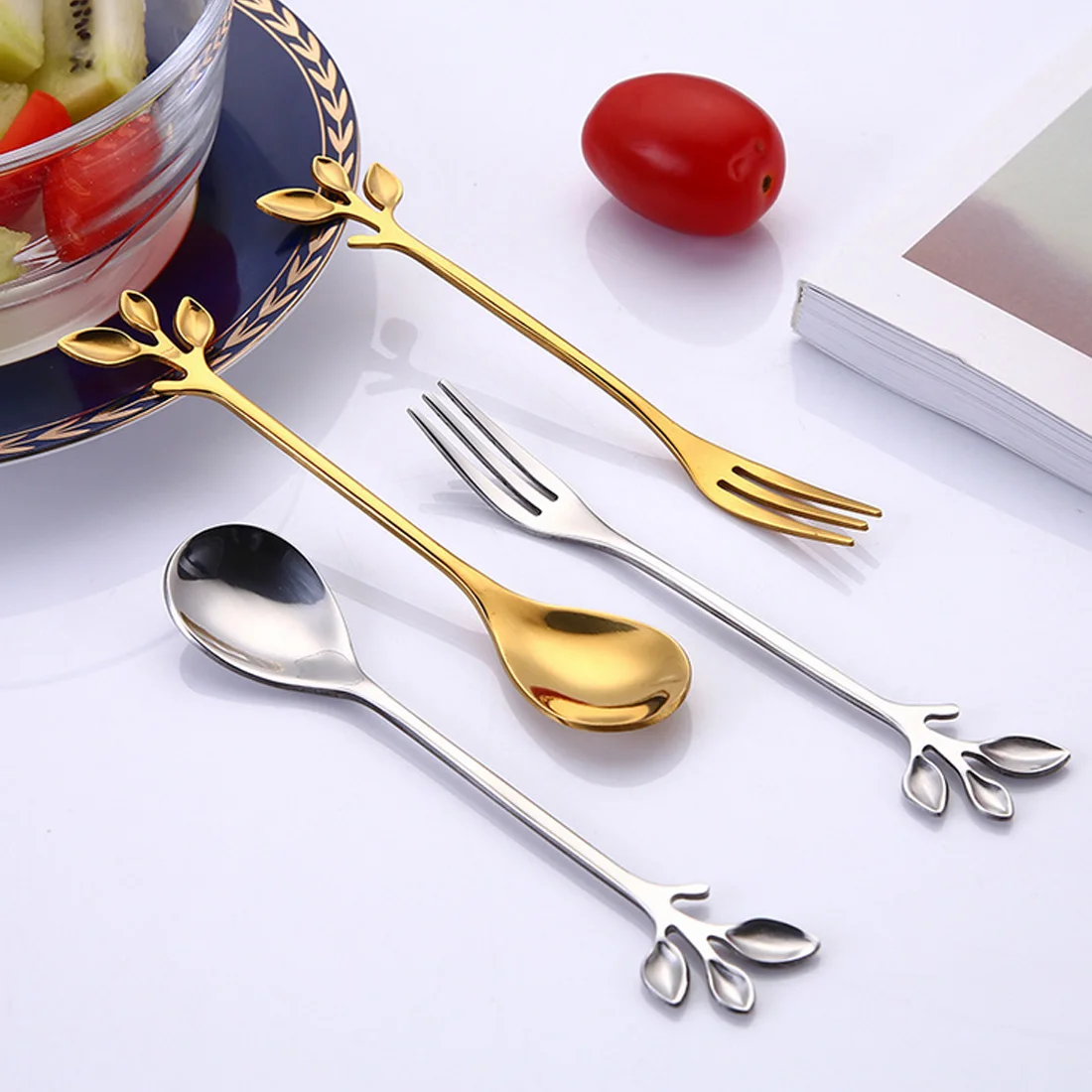 1 PCS Exquisite Branch Shape Small Coffee Spoon Royal Style Flatware for Snacks Kitchen Dining Bar Mini Dessert Spoon
1 PCS Exquisite Branch Shape Small Coffee Spoon Royal Style Flatware for Snacks Kitchen Dining Bar Mini Dessert Spoon