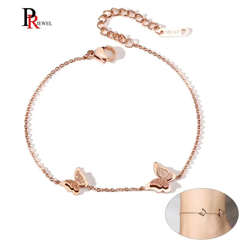 Cute Butterfly Charm Anklets for Women Rose Gold Color Stainless Steel Chain Female Gifts Jewelry
Cute Butterfly Charm Anklets for Women Rose Gold Color Stainless Steel Chain Female Gifts Jewelry