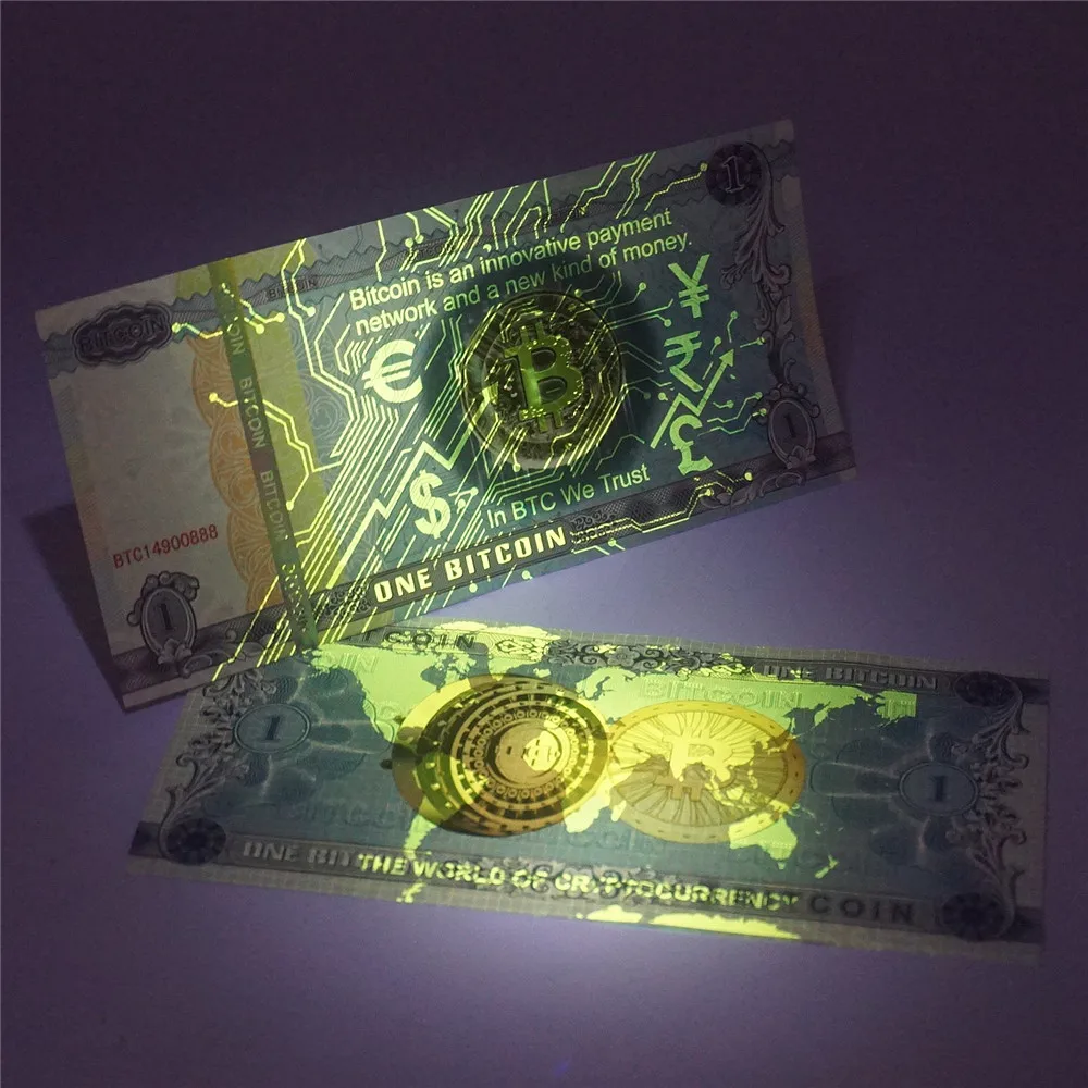 One Bitcoin Money Not Currency Paper Gold Banknotes Anti-Fake 1 BTC Bills Collectibles Gold Banknotes
One Bitcoin Money Not Currency Paper Gold Banknotes Anti-Fake 1 BTC Bills Collectibles Gold Banknotes