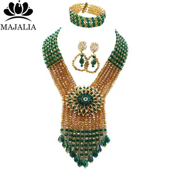 Majalia Fashion Nigeria Wedding African Beads Jewelry Set Army green and Orange Crystal Necklace Bridal Jewelry Sets VU013
Majalia Fashion Nigeria Wedding African Beads Jewelry Set Army green and Orange Crystal Necklace Bridal Jewelry Sets VU013