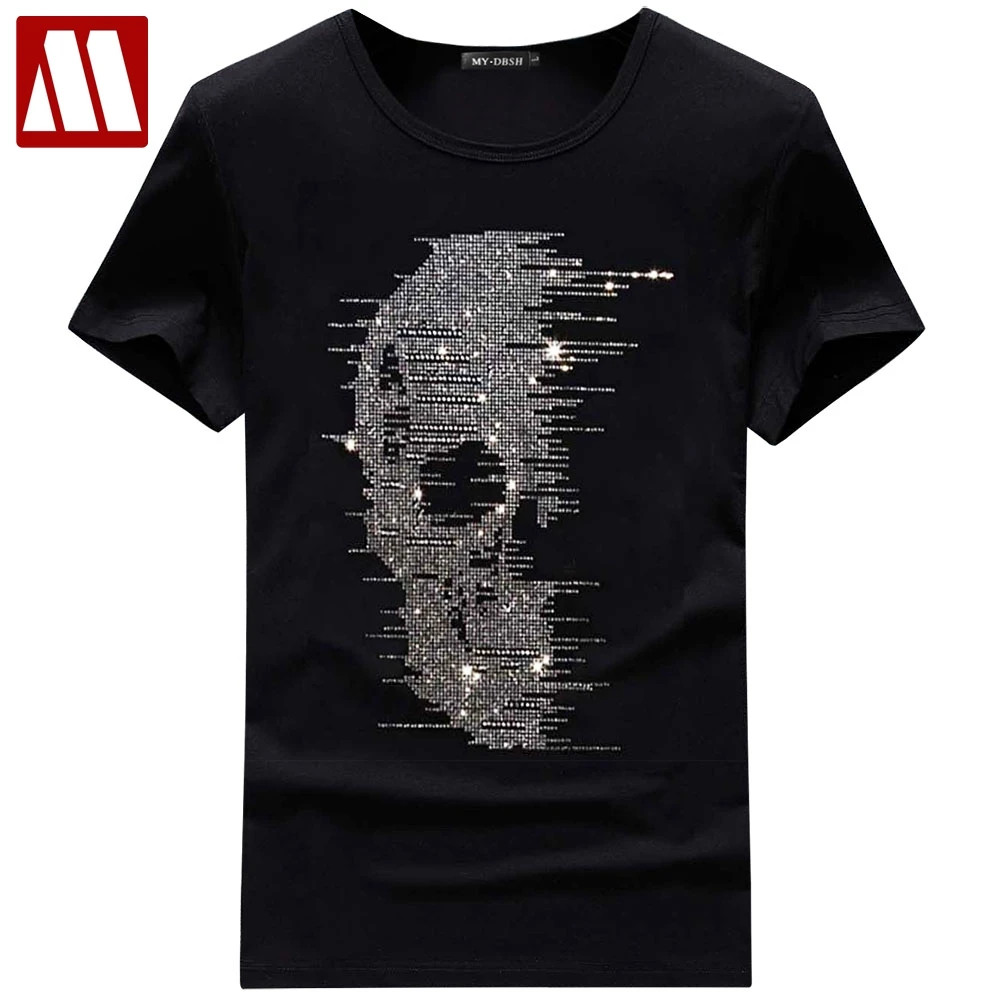 British Style Mens Summer Skull T Shirts Blingbling T-Shirt Homme Fashion Streetwear Rhinestones Print Man Tees Camisetas Hombre
British Style Mens Summer Skull T Shirts Blingbling T-Shirt Homme Fashion Streetwear Rhinestones Print Man Tees Camisetas Hombre