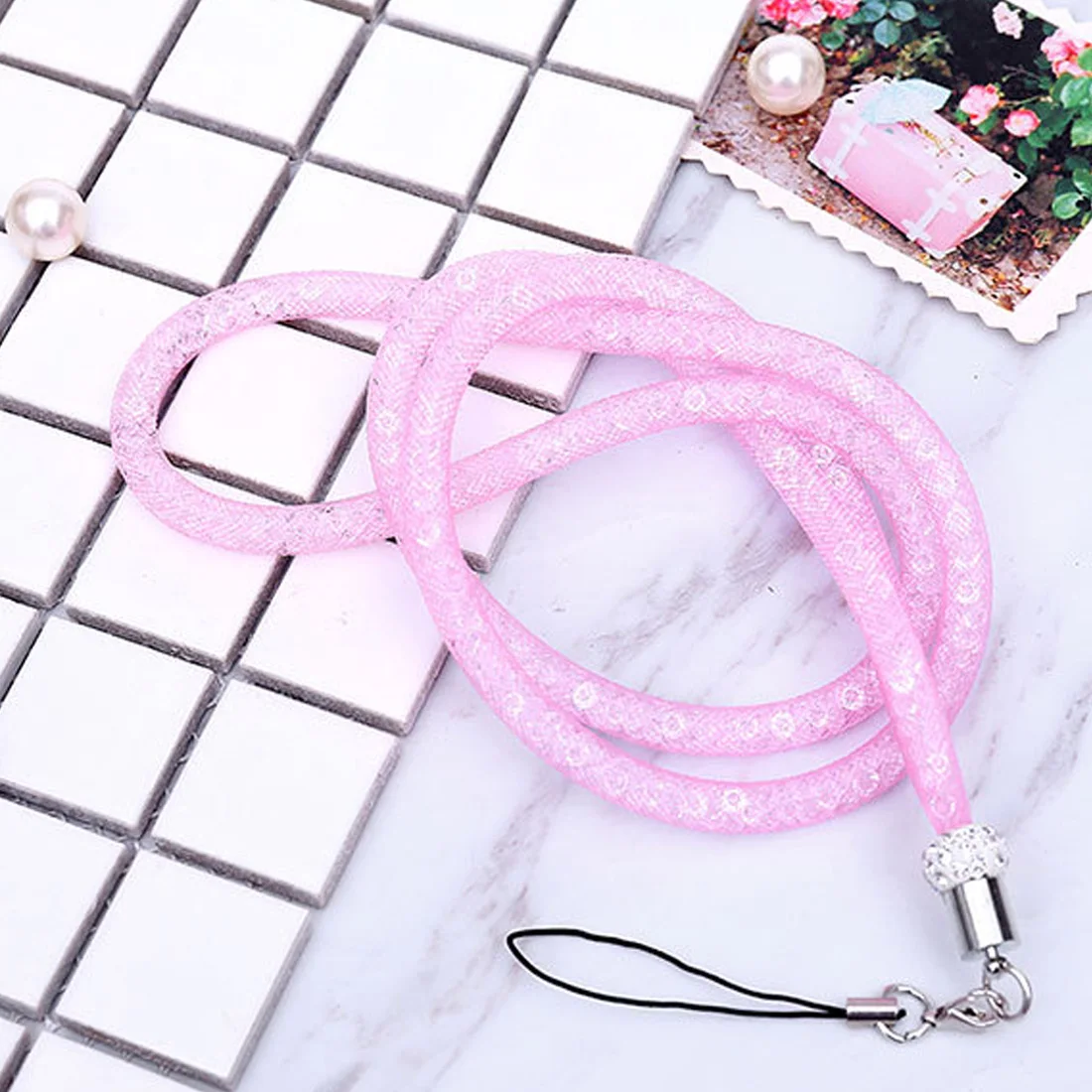 Etmakit Top Crystal Neck Necklace Strap Lanyard U Disk ID Work Card Mobile Cell Phone Chain Straps Keychain phone Hang Rope
Etmakit Top Crystal Neck Necklace Strap Lanyard U Disk ID Work Card Mobile Cell Phone Chain Straps Keychain phone Hang Rope