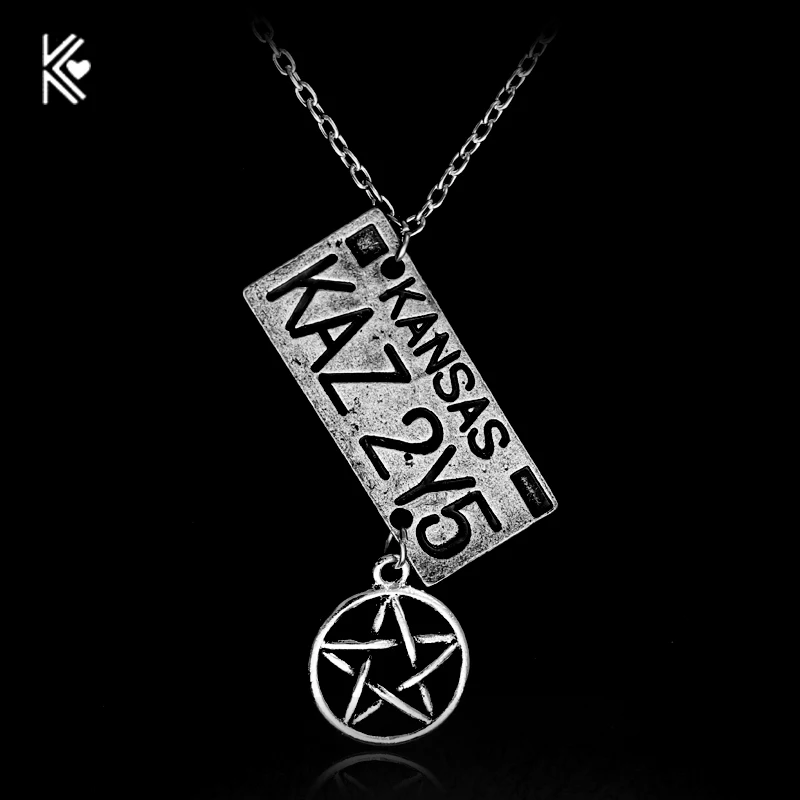 Movie Style Jewelry Supernatural Kansas KAZ 2Y5 License Plate Number Star Pendant Necklace Vintage Amulet Statement Necklace
Movie Style Jewelry Supernatural Kansas KAZ 2Y5 License Plate Number Star Pendant Necklace Vintage Amulet Statement Necklace