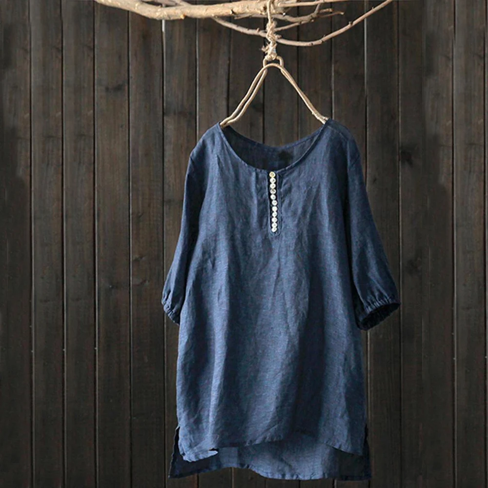 Linen Cotton Summer Casual Female Lantern Half Sleeve Loose Tshirt Women Top T Shirts Women Vintage Shirt Top Plus Size 5XL H30
Linen Cotton Summer Casual Female Lantern Half Sleeve Loose Tshirt Women Top T Shirts Women Vintage Shirt Top Plus Size 5XL H30