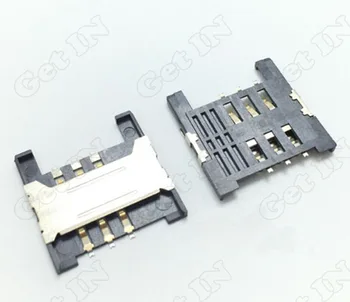 

100pcs SIM Card Socket 6P 1.5H Slim SIM Jacks for Lenovo A788T S899 ZTE V880 Mobile Phone Connector
